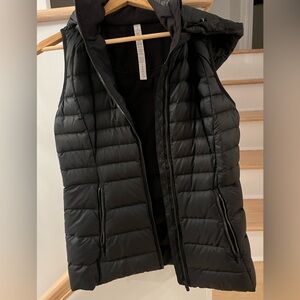 Lululemon Black Puffer Vest with Detachable Hood